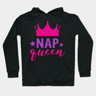 Nap Queen, Princess, Crown, Stars, Sleep, Sleeping Hoodie